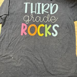 No-brand Men's Grey and Black T-shirt